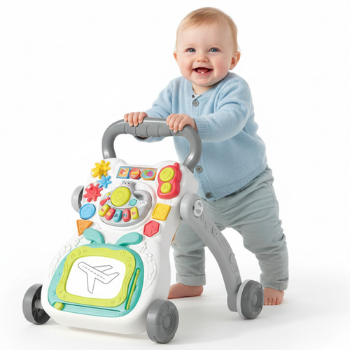 Push along baby walker with - push,